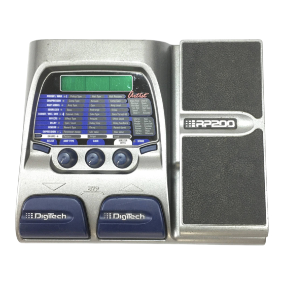 DIGITECH RP200 MODE D'EMPLOI Télécharger le Pdf ManualsLib
