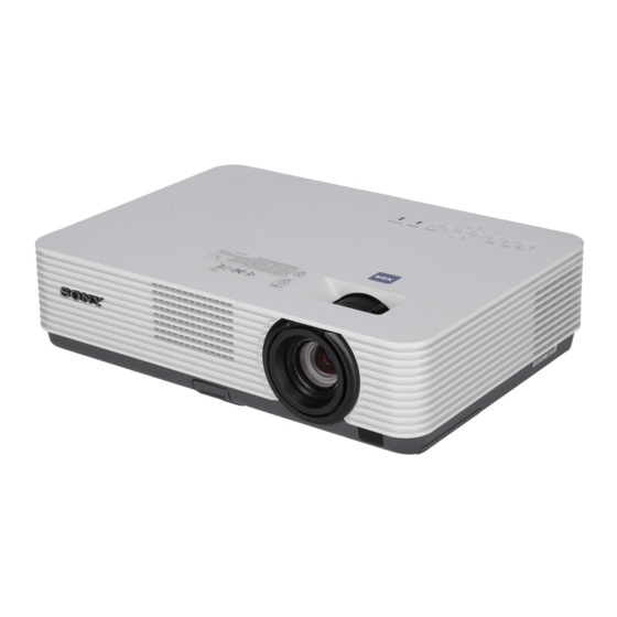 Sony VPL-DX270 Guide De Référence Rapide