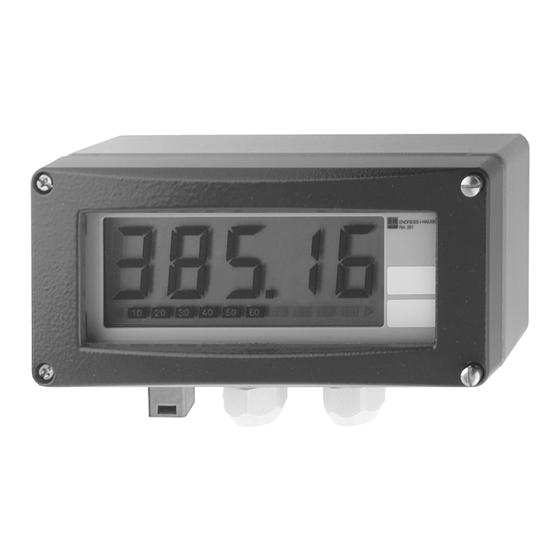 Endress+Hauser RIA261 Information Technique