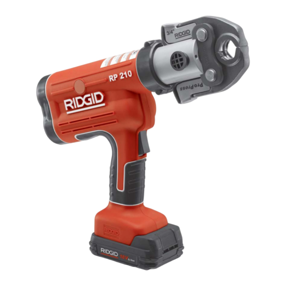 RIDGID RP 210 Manuel