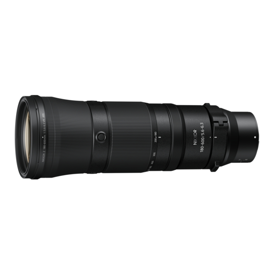 Nikon NIKKOR Z 180-600mm f/5.6-6.3 VR Guide De Référence