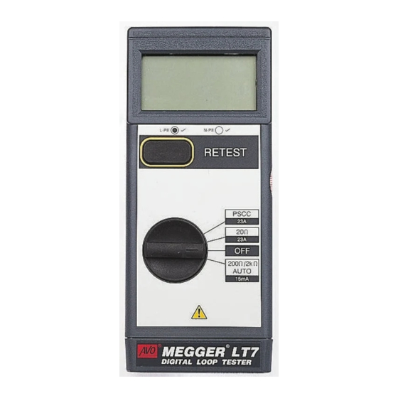 Megger LT7 Guide De L'utilisateur