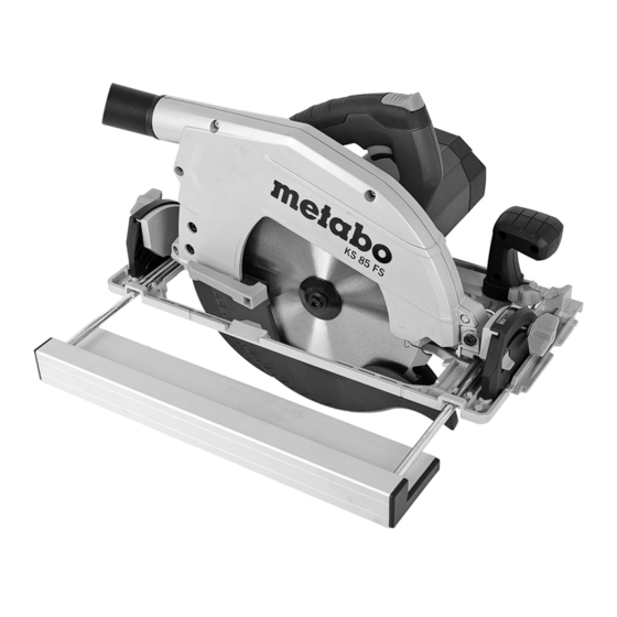 Metabo KS 85 FS Notice Originale