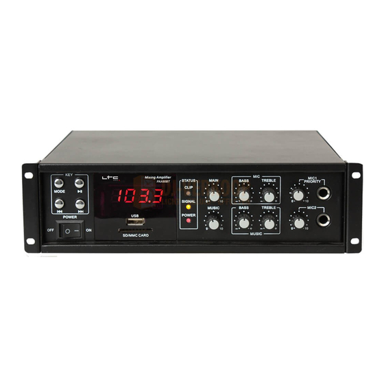 Ltc Audio PAA80BT Manuel D'utilisation