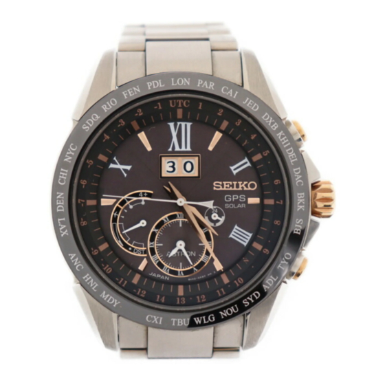 Seiko ASTRON 8X42 GPS SOLAIRE Manuels