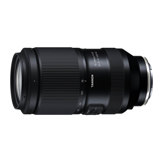 Tamron 70-180mm F/2.8 Di III VC VXD G2 Manuel Du Propriétaire