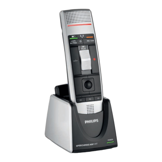 Philips SPEECHMIKE AIR LFH3020 Manuel De L'utilisateur