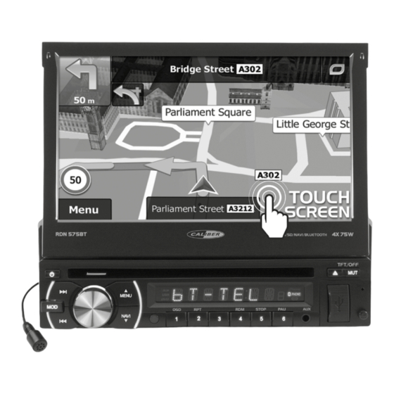 Caliber RDN 575BT Guide De Mise En Marche Rapide