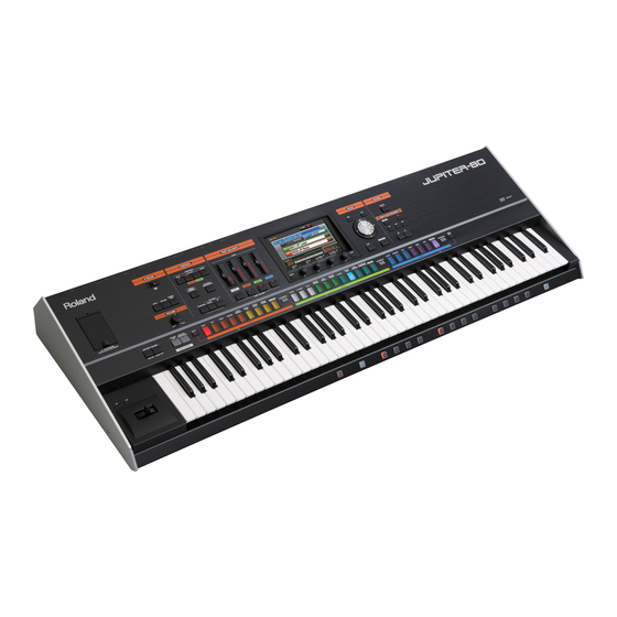 Roland JUPITER-80 Mode D'emploi