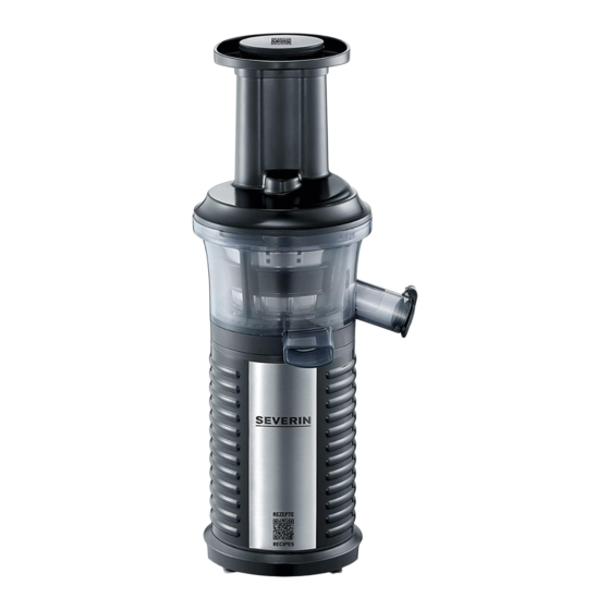 SEVERIN SlowJuicer ES 3569 Mode D'emploi