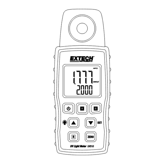 Extech Instruments UV510 Mode D'emploi