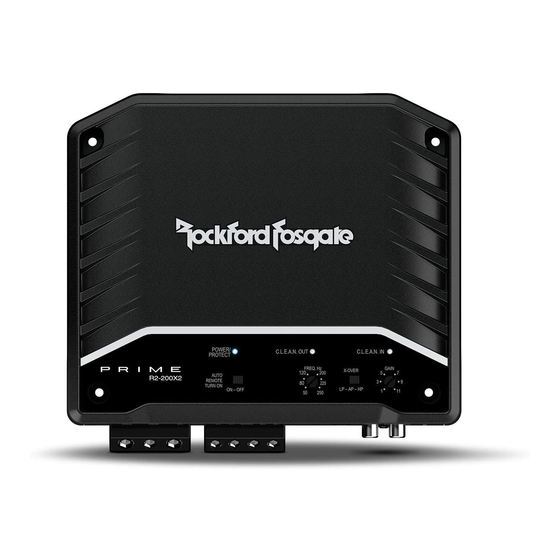 Rockford Fosgate Prime R2-200X2 Mode D'emploi