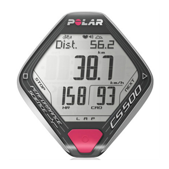 Polar CS500+ Démarrage Rapide