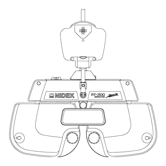 Nidek RT-2100 Mode D'emploi