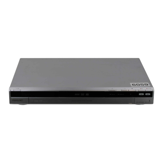 Sony RDR-HX520 Mode D'emploi