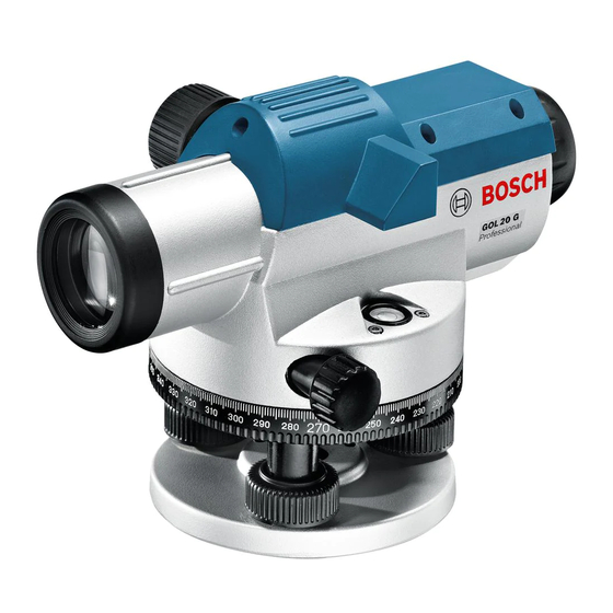 Bosch GOL Professional 20 D Notice Originale