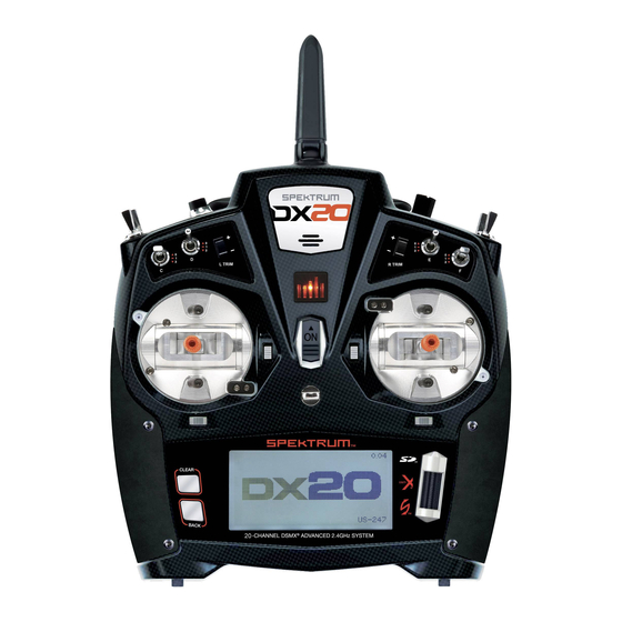 Spektrum DX20 Manuel D'utilisation