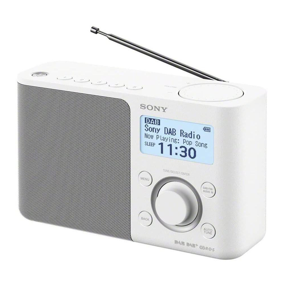 Sony XDR-S61D Mode D'emploi