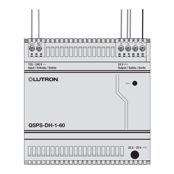 Lutron HomeWorks QSPS-DH-1-60 Fiche Produit