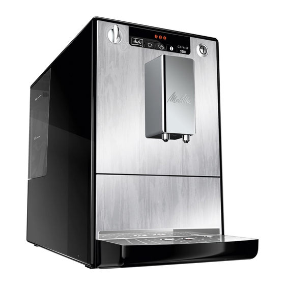Melitta Caffeo Solo Limited Edition E950-111 Mode D'emploi