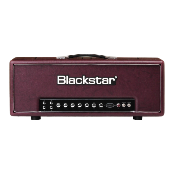 Blackstar Amplification ARTISAN 100 Mode D'emploi