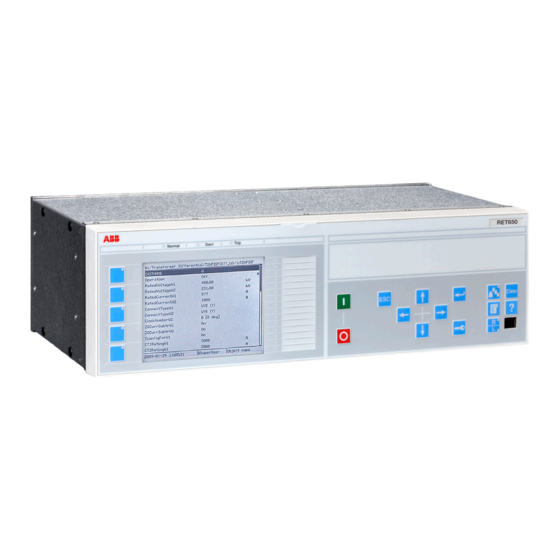 ABB Relion 650 Série Guide De L'utilisateur