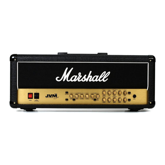 Marshall JVM2 Serie Mode D'emploi