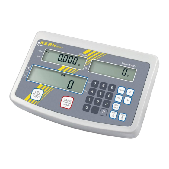 KERN KFS-T Mode D'emploi Et Notice D'installation