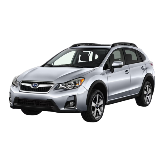 Subaru CROSSTREK HYBRIDE 2016 Manuel Du Propriétaire