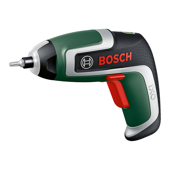 Bosch IXO Mode D'emploi