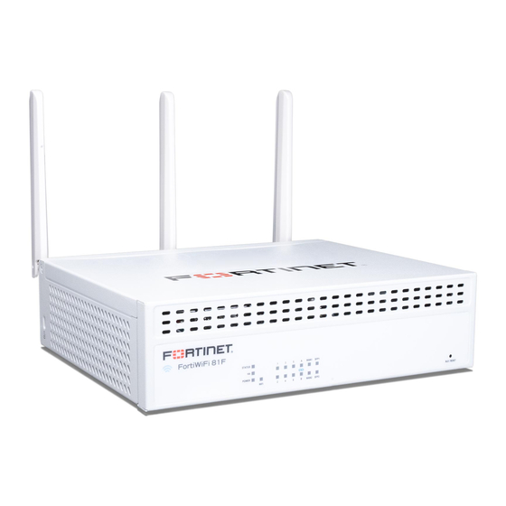 Fortinet FortiWiFi 80F Serie Guide De Démarrage Rapide