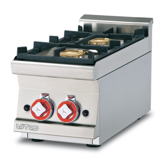 Lotus cookers PCT-63G Manuels