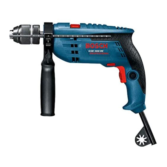 Bosch GSB 1600 RE Mode D'emploi Et Consignes De Sécurité