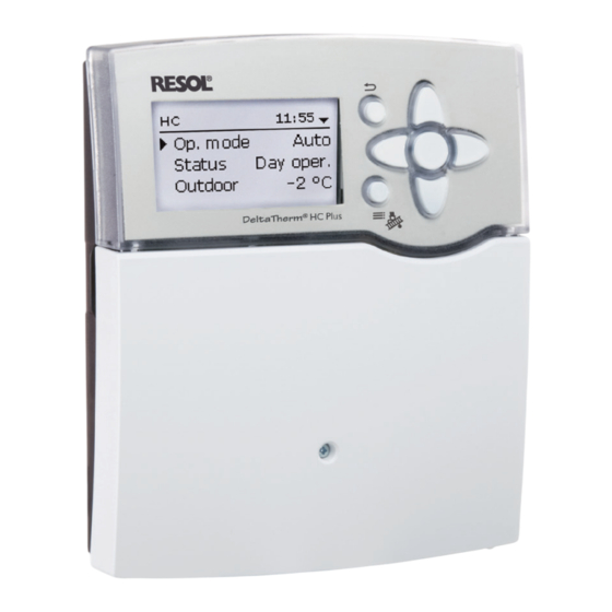 Resol DeltaTherm HC Plus Manuel Pour Le Technicien Habilité