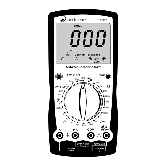 Actron Auto TroubleShooter CP7677 Mode D'emploi