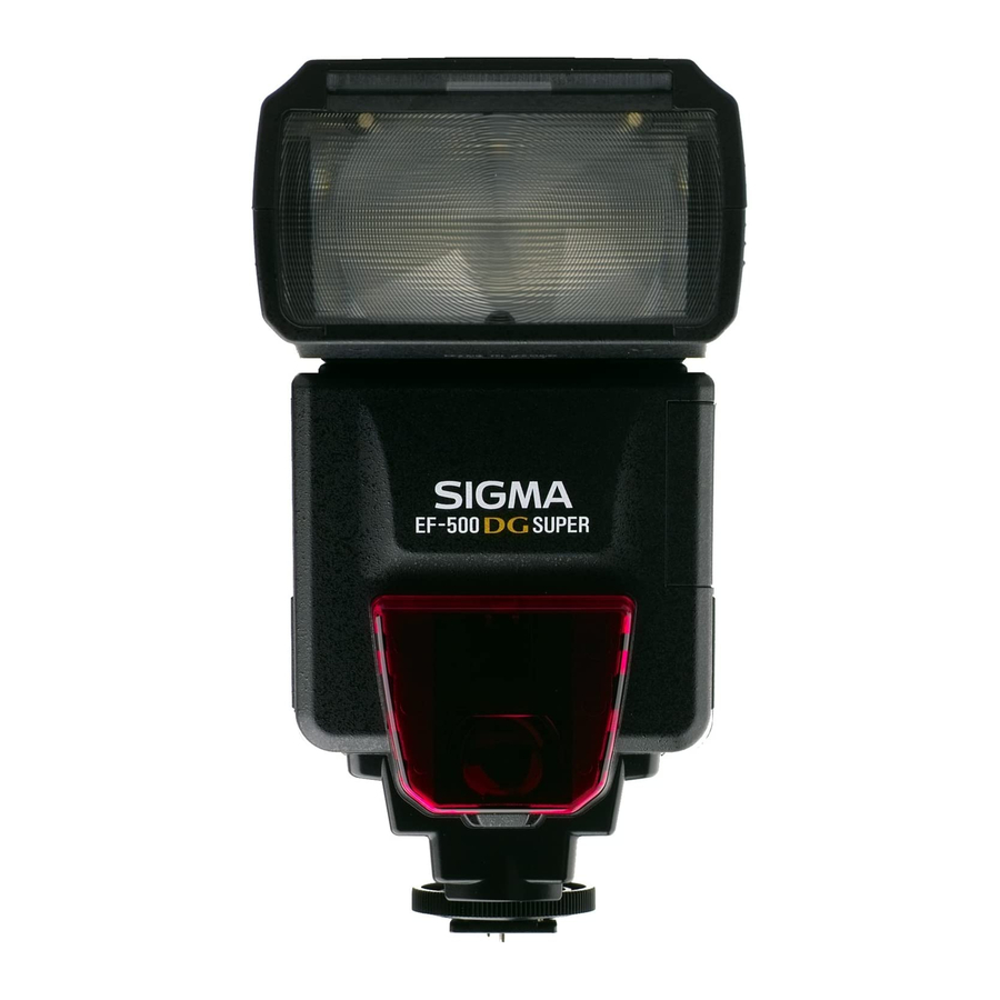 Sigma EF-500 DG SUPER Mode D'emploi