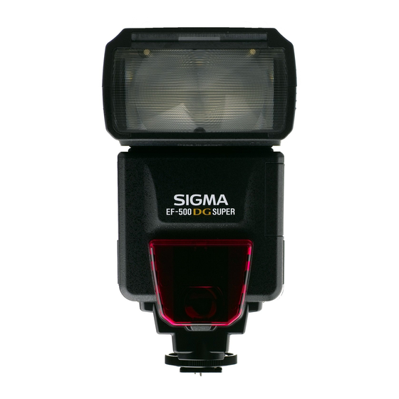 Sigma EF-500 DG SUPER Mode D'emploi