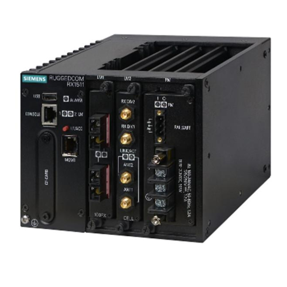 Siemens SIMATIC NET RUGGEDCOM RX1511 Manuel D'utilisation