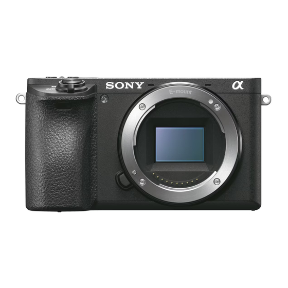 Sony Alpha a6500 ILCE-6500 Mode D'emploi