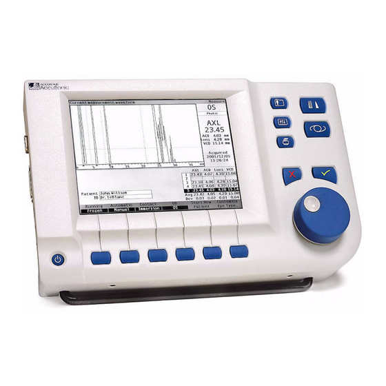 Accutome A-Scan Plus Manuel De L'utilisateur