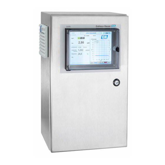 Endress+Hauser COT CA78 Manuel De Mise En Service