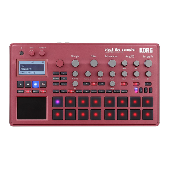 Korg electribe Manuel D'utilisation