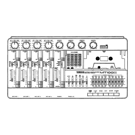 Yamaha MT100II Manuel D'instructions