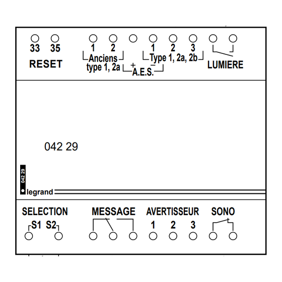 LEGRAND 042 29 Mode D'emploi