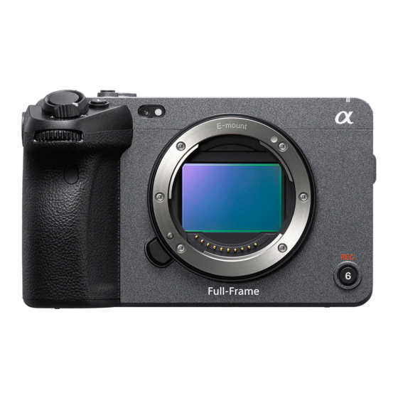 Sony ILME-FX3 Guide De Démarrage