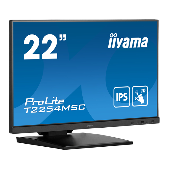 Iiyama ProLite T2254MSC Mode D'emploi
