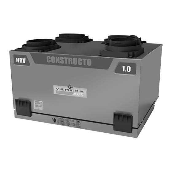 Venmar AVS HRV CONSTRUCTO 1.0 41502 Guide D'installation