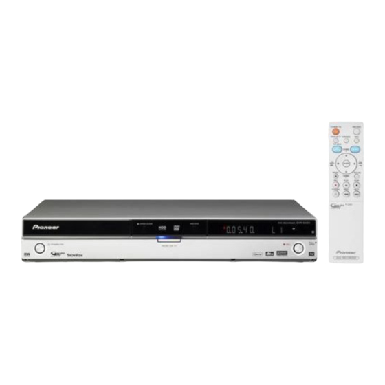 Pioneer DVR-540H-S Mode D'emploi