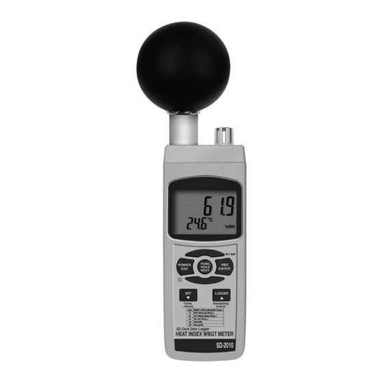 Itm REED SD-2010 Manuel D'utilisation