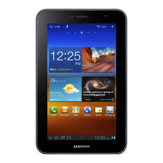 Samsung GALAXY tab P6200 Mode D'emploi